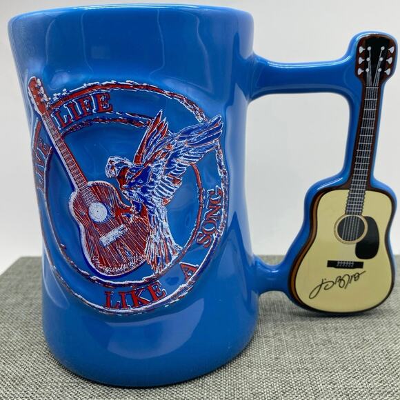 Jimmy Buffet Margaritaville Coffee Mug Guitar Handle LIVE LIFE LIKE - Picture 2 of 5